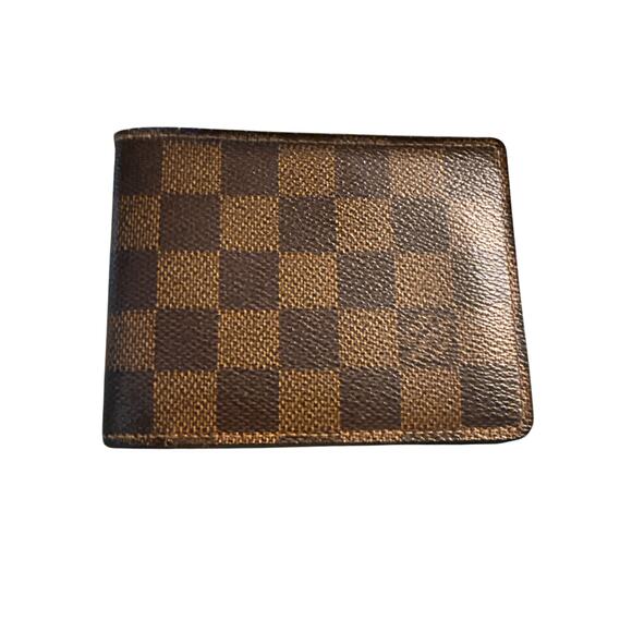 Louis Vuitton Damier Ebene Patterned Coated Wallet - Picture 1 of 6